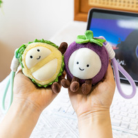 16 styles de pendentifs écologiques en forme de fruits, pomme, fruit du dragon, ananas, porte-clés en peluche, charmes de sac à dos à la mode, mangue, jouet en peluche amusant