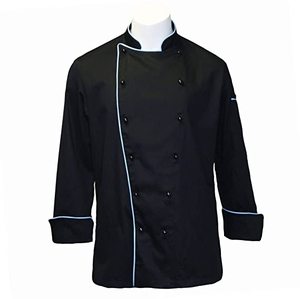 Uniformes de hotel de invierno al por mayor uniformes de hotel de invierno personalizados negro manga larga Chef cocina Chef abrigo Unisex profesional - Product Image 2