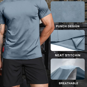 Vêtements de plein air hommes T-shirt haute qualité sonnerie produit personnalisé blanc col rond tissu extensible T-shirt pour hommes - Product Image 4