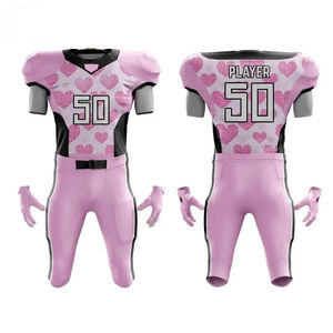 Nuevos conjuntos de uniformes de fútbol americano de diseño personalizado para hombres, ropa deportiva de alta calidad, último estilo, patrón liso, servicio OEM - Product Image 1