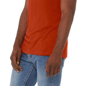 Camiseta de algodón 100% con logotipo personalizado, ropa de calle Unisex antiarrugas, apta para hombres y mujeres, diseño de impresión sólida - Product Image 5