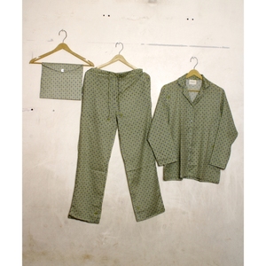 Conjunto indio de pijama de algodón hecho a mano, estampado floral, cómodo vestido de noche, conjunto de pijama para mujer y hombre, regalo de boda personalizado para novia. - Product Image 3