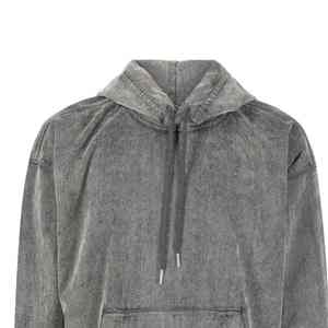 Sweat à capuche délavé à l'acide, doux et chaud, en polaire, ton rétro, hiver, élégant, moderne, robuste, streetwear, pièce de mode - Product Image 6