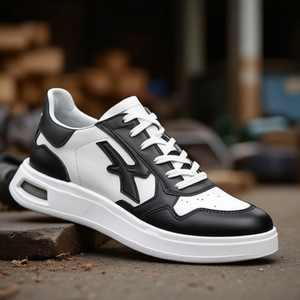 Chaussures de travail Jaydon taille 41, blanches/noires, en cuir, chaussures de sécurité conformes à la norme OB SR EN20347:2022 - Product Image 3