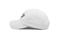 Topi Baseball Sporty Berkualitas Tinggi Bordir Logo Custom Warna Putih/Warna Campuran Poliester/Katun Unisex Gesper Emas Tembaga Vietnam