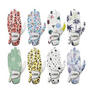 Guantes de golf de mano izquierda personalizados OEM con cuero Cabretta de lujo y guante de golf impreso de diseño único - Product Image 3