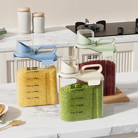 WANUO Contenant hermétique pour aliments secs 2,3 L/2,8 L, pot de stockage hermétique pour céréales, conteneur portable pour céréales