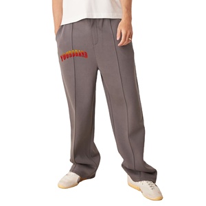 OEM/ODM Pantalons pour hommes 100% coton, lavés sur mesure, avec logo imprimé en sérigraphie, poids lourd 500GSM, pantalons à panneaux surdimensionnés pour hommes - Product Image 1