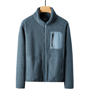 Veste en polaire ample et décontractée pour femme, taille plus, hiver, chaude, logo sur le devant, coupe-vent, sherpa, avec fermeture éclair, pour homme - Product Image 5