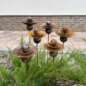 Beautifully Designed Iron Aluminum Powder Coated Modern Traditional Style Garden <b>Stakes</b> Add Artistic Flair Visual Interest Any - Product Image 2