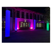 Éclairage de scène gonflable sans fil à LED alimenté par batterie, étanche IP65, 6x18W, 4 en 1, RGBW, pour mariage, fête, colonne d'air
