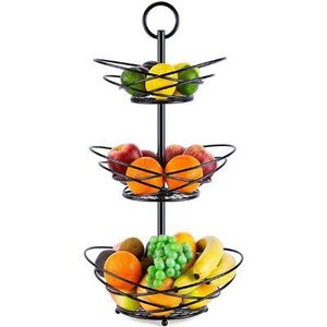 Panier à fruits en métal élégant pour le comptoir de cuisine, organisateur, porte-fruits décoratif pour la table à manger, rangement et présentation - Product Image 4