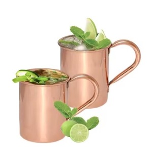 Tasses en cuivre élégantes pour les boissons Moscow Mule prêtes à être expédiées, tasses en cuivre très exigeantes au prix de gros - Product Image 1