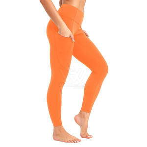 Factory Made Design Your Own Elastic Waist <b>Yoga</b> Leggings Solid Color New Arrival <b>Women</b> <b>Yoga</b> <b>Pants</b> - Product Image 1