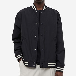 OEM personalizado invierno Vintage moda hombres chaqueta de satén acanalado elástico puño Universidad poliéster totalmente personalizado béisbol Bombardero - Product Image 5