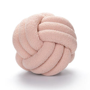 Wholesale Fashion <strong>Velvet</strong> Round <strong>Throw</strong> <strong>Pillows</strong> Colorful Knot Ball Cushion Knot Ball <strong>Pillow</strong> Soft Cushion - Product Image 1