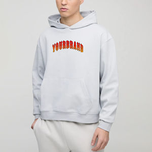 Sudadera con Capucha Bordada Sólida para Hombre, 100% Algodón de Alta Calidad, Logotipo Personalizado con Impresión DTG, Ropa Casual de Invierno para Calle - Product Image 1