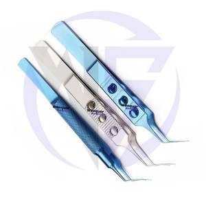 Forceps de capsulorhexis en acier inoxydable et titane médical Uttara, 3 pièces, angle incurvé 105 mm, instrument chirurgical ophtalmique Wenquar - Product Image 6