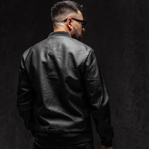 Chaquetas de Cuero Estilo Bomber Vintage Personalizadas para Hombre - Product Image 4