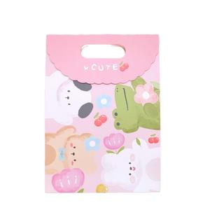 Self-Adhesive Cute Animal Blush Cheeks <b>Gift</b> <b>Bags</b>, Eco-friendly Paper Packaging Ideal for <b>Parties</b>, Retail, Events (Plum) - Product Image 2
