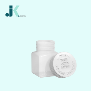 Bouteille de sirop carré HDPE de 30ml avec bouchon CR col de 28mm, transparente, OEM/ODM, prix compétitif du Vietnam M0783 - Product Image 1