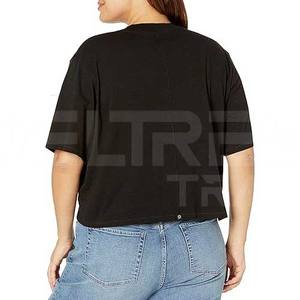 T-shirt court à col rond pour femme de haute qualité, manches courtes, en élasthanne/coton, séchage rapide, respirant, mode printemps/été, vente en gros - Product Image 5