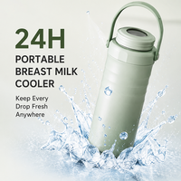 Bouteille de stockage de lait portable, conteneur de lait maternel, bouteille isotherme pour lait maternel, anti-fuite, pour le voyage, 600 ml, pour la garderie