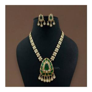 Fancy Look Luxury Moissanite Polki <b>Necklace</b> <b>Set</b> for Wedding and Kundan <b>Bridal</b> Fashion Jewelry For Women - Product Image 1