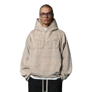 Sudadera con capucha de estilo universitario de gran tamaño para hombre con diseño de apliques elevados clásicos, ajuste relajado, aspecto universitario de Athleisure para Otoño e Invierno - Product Image 4