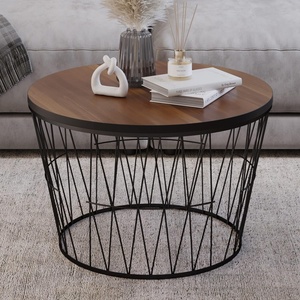 Set of 2 Black Color Metal Coffee Side <b>Table</b> Modern Design for Your Living Room or Lounge Space - Product Image 4