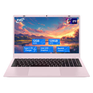 Computadora Portátil 2025 de 15.6 Pulgadas con Pantalla de 1366x768, Intel N150 de Cuatro Núcleos a 2.66 GHz, 12 GB de RAM DDR5, 512 GB de SSD, Windows 10, Retroiluminación RGB, Inglés - Product Image 1
