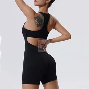 จั๊มสูทแขนกุดสำหรับเล่นกีฬาโยคะฟิตเนส - Product Image 4