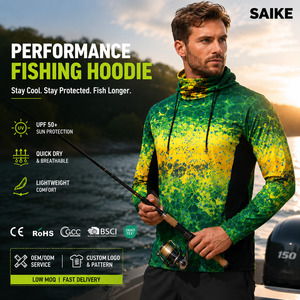 Camisa de Pesca y <span class=keywords><strong>Senderismo</strong></span> de Manga Larga para Hombre con Protección UPF 50+, Capucha con Máscara y Protección UV para el Cuello, Camisa de Pesca con Protección Solar SPF 50 - Product Image 1