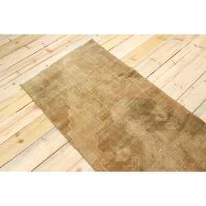 Tapis, 2,4 x 13,3 pieds, tapis vintage, tapis floral brun en laine - Product Image 4