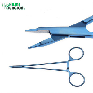 Pinzas Microquirúrgicas Manuales de Alta Calidad Premium, Portaagujas Ryder de 170 mm, Instrumento Quirúrgico Oftálmico de Aleación de Titanio, CE ISO - Product Image 1