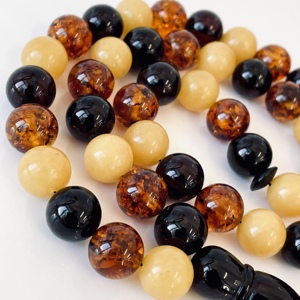 Tespih de Ámbar Báltico Multicolor, 45 Cuentas de Ámbar Natural Misbaha; Cuentas de Oración Tasbih, Lujo para la Oración Musulmana - Product Image 4