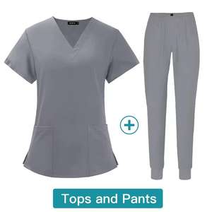 Uniforme de enfermera médica para mujer Juegos de fregado de tela tejida superior para hospitales Servicio OEM disponible - Product Image 3