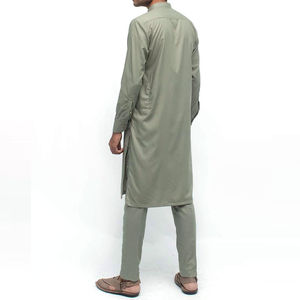 Vêtement Shalwar Kameez musulman pakistanais décontracté pour hommes, vente en gros d'usine, 100% coton, vente en gros d'usine, 100% coton - Product Image 2