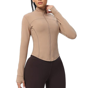 El más nuevo diseño de invierno Artículo Mujeres Fitness Chaquetas Logotipo de marca Spandex/Poliéster Hecho Mujeres Fitness Chaquetas - Product Image 4