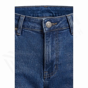 กางเกงยีนส์ผู้ชายสไตล์ล่าสุด สำหรับใส่กลางแจ้ง วัสดุคุณภาพดีเยี่ยม สีพื้น ปรับแต่งสีได้ สตรีทแวร์ กางเกงเดนิม ขายส่ง - Product Image 4