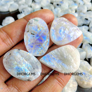 Piedras Preciosas Naturales de Drusa de Piedra Lunar Brillante con Efecto de Cambio de Color, Opciones de Corte Múltiple (Triángulo/Pera/Ovalado/Mixto/Marquesa), Sueltas - Product Image 3