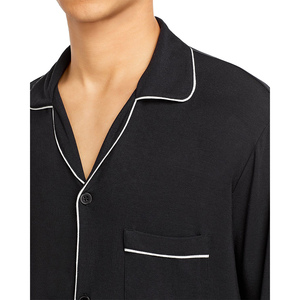 <b>Men's</b> 100% Silk Luxury <b>Short</b> Pajamas <b>Set</b> with High Quality and Low Price - Product Image 5