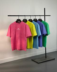 เสื้อยืดผ้าคอตตอน Pima สำหรับผู้ชายพิมพ์ลาย100% 230 GSM ไหล่ตกไซส์ใหญ่พิเศษออกแบบได้ตามต้องการ - Product Image 1