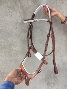 Bride de cheval en cuir naturel indien de qualité fabricant de bride en cuir roulé fabricant de bride de cheval Inde - Product Image 5