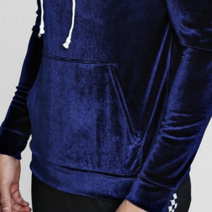 Customized Winter Fashion Blank <b>Hoodies</b> <b>Men</b> Custom Printing <b>Plain</b> Solid Color Pullover Velour's Hoodie New Style - Product Image 3