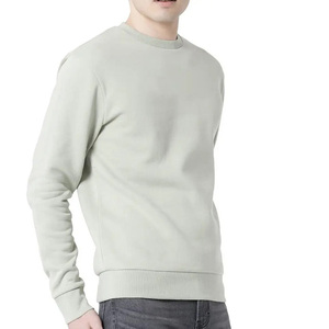 Vente chaude plaine coton polaire pull sweat impression personnalisée broderie col rond basics hommes sweats respirants - Product Image 6