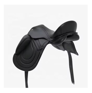 Silla de Montar Inglesa Integrada de Alta Calidad, Hecha a Mano, Negra, Acolchada, Equipo de Carreras para Caballos, Duradera, para Equitación y Doma - Product Image 4
