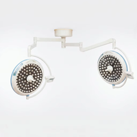 Lámpara Quirúrgica LED de Techo sin Sombra, 160000 Lux, Osram, Doble Cúpula, Temperatura de Color Ajustable, para Hospital, Clínica, Quirófano