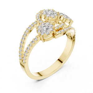 Anillo de Oro Blanco de 14K con Diamante Cultivado en Laboratorio para Mujer |   Compromiso y Boda |   Ropa de Oficina de Lujo en Oro Certificado por IGI |   Nuevo Cultivo - Product Image 6