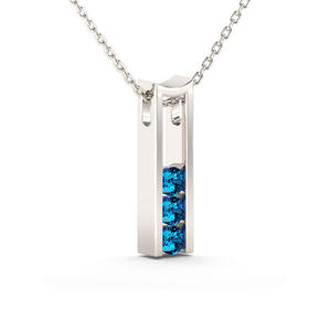 Collier Pendentif Géométrique en Zircon et Argent Sterling - Plaqué Rhodium et Or, Chaîne Tendance, Idéal Cadeau - Product Image 2